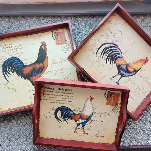 Rooster Serving Trays - Picture 1 of 10